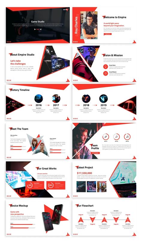 Game Presentation Design, Gaming Presentation, Game Presentation, Keynote Design, Ppt Template Design, Brochure Design Layout, Game Studio, Powerpoint Slide Designs, Company Presentation