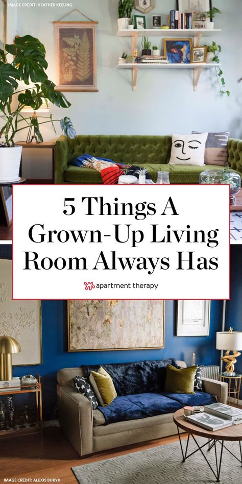 Here are five things a "grown-up" living room always has, according to home experts. #livingroomdecor #livingroomideas #adulting #adultlivingroom #livingroomtrends Classy Living Room Ideas, Decorations Drawing, 2023 Home Interior, Modern Living Room Design Ideas, Room Makeover Ideas, Modern Living Room Design, Small Lounge, Small Living Room Layout, Classy Living Room