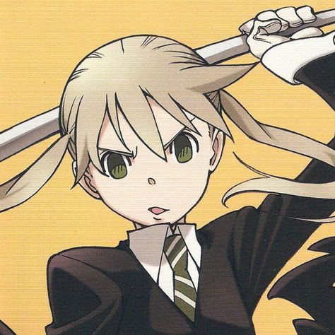 Soul Eater Maka Official Art, Maka Manga Icon, Maka Icons Manga, Maka Manga, Maka Soul Eater Icon, Maka Icon, Maka Albarn Icon, Soul Eater Pfp Tsubaki, Makka Soul Eater