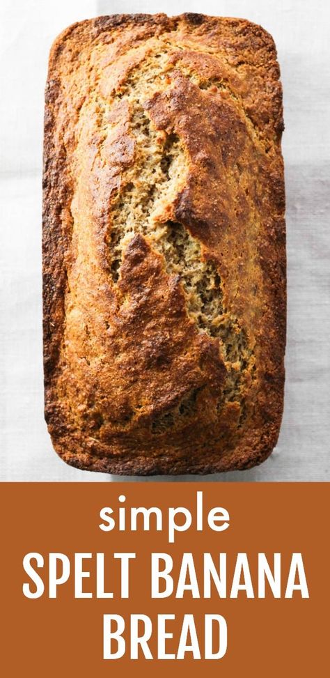 Pudding Banana Bread, Spelt Banana Bread, Bread Recipe Healthy, Recipes Banana Bread, Recipe With Sour Cream, Spelt Flour Recipes, Banana Bread Recipe Easy Moist, Healthy Banana Bread Recipe, Spelt Recipes