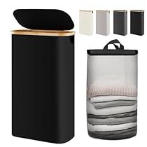 Small Laundry Basket, Small Spaces Bedroom, Slim Laundry Basket, Narrow Laundry, Narrow Closet, Hamper With Lid, Bedroom Laundry Room, Laundry Hamper With Lid, Laundry Cart