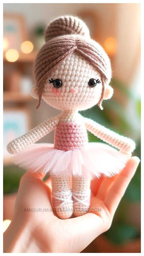 Amigurumi Ballerina Doll Crochet Free Pattern Amigurumi Ballerina Free Pattern, Ballet Crochet Patterns, Ballerina Crochet Doll Free Pattern, Crochet Ballerina Doll Free Pattern, Amigurumi Free Pattern Doll, Doll Crochet Pattern Free, Amigurumi Ballerina, Crochet Ballerina, Ballerina Crochet