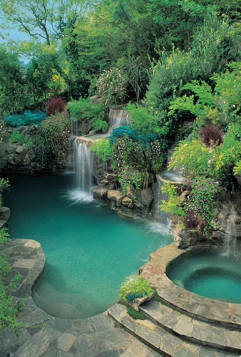 13 swimming pools you have to see to believe- slideshow - slide - 7 - TODAY.com Kolam Koi, Taman Air, Hot Tub Designs, Hot Tub Garden, Small Pool Design, Dream Pools, Beautiful Pools, Earthship, Small Pool