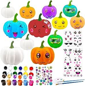 Diy Pumpkins Painting, Crafts For Halloween, Pumpkin Decorating Kits, Halloween Craft Kits, Home Fall Decor, Diy Kids Art, Halloween Art Projects, Halloween Decorations For Kids, Pumpkin Decorations