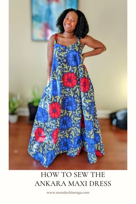 Umbrella Maxi Dress, Maxi Dress Ankara, Maxi Dress Sewing Pattern, Diy Tunic, African Dress Patterns, Maxi Dress Sewing, Maxi Dress Pattern Sewing, Ankara Maxi Dress, Dress Sewing Patterns Free