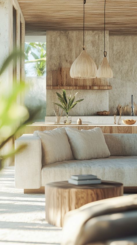 Luxury villa in Canggu, Bali, Indonesia, surrounded by rice fields and beach views, offering soft natural light and serene island ambiance. Bali Beach House, Greek Landscape, Bali Luxury Villas, Bali Style Home, Villa Bali, Beach Views, Bali Villa, Canggu Bali, Asian Homes