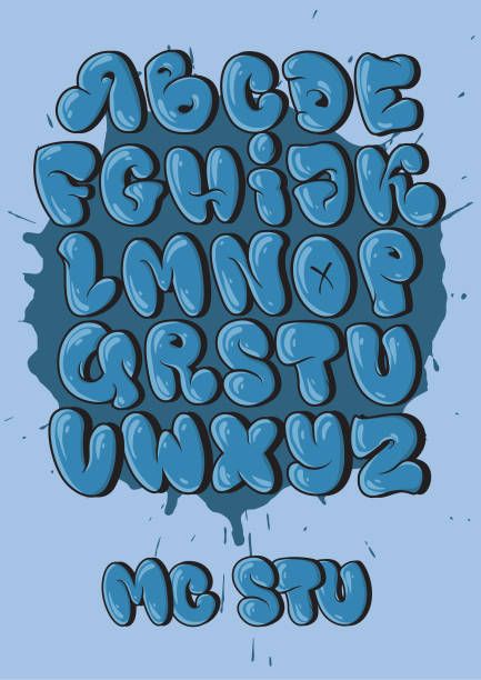 Alphabet Graffiti, Graffiti Fonts, Alfabet Font, Bubble Letter Fonts, Graffiti Lettering Alphabet, Graffiti Art Letters, Lettering Styles Alphabet, Graffiti Words, Graffiti Lettering Fonts