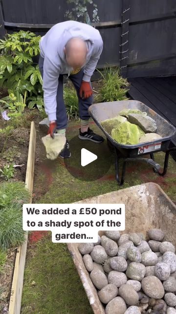 S O P H I E V A L E N T I N E on Instagram: "The £50 pond we added… We had a shady corner of the garden which needed a little something and so we decided to add a pond. Have YOU got a pond? It was our lucky day when we spotted a local skip full of rocks and pebbles where someone had just got rid of a pond! Remember to check Facebook marketplace! Ben dug a few different levels and included a slope in the hole so that wildlife could easily get in and out . Who knew that the sloped “beach” area would also become a daily bird bath. We lined the pond and then added plenty of oxygenating plants to help keep the water clear. Within weeks we spotted frogs and newts in the pond and it made it all worth it! A pond doesn’t need a pump or filter but this year we decided to add one because we w Corner Pond Ideas, Front Yard Pond Ideas, Diy Frog Pond, Small Garden Pond, Small Pond Ideas, Garden Pond Ideas, Above Ground Pond, Wildlife Pond, Ponds For Small Gardens