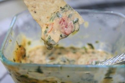 Recipe for gringo dip from 54th Street Spinach Queso Dip, Cooking Sausage, Queso Dip, Monterey Jack, Think Food, Game Day Food, Party Food Appetizers, Aioli, Dip Recipes