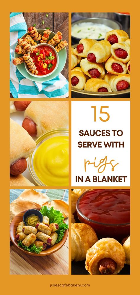 Making party food combinations is not easy work. Every time I have to do it I first do extensive research up front, and I keep all the secrets in my notebook.📔🤩 I have whipped out my notebook and written down the whys to give you the best sauce combinations for pigs in a blanket. So, if you're preparing for a party, this guide will definitely come in handy!🌟 Have fun choosing and making the best sauce combinations! #sauce #partyfood #partyfoodideas #easymeal Pigs In A Blanket Dipping Sauce Recipe, Pigs In A Blanket Sauce Recipe, Sauce For Pigs In A Blanket, Dipping Sauce For Pigs In A Blanket Lil Smokies, Bbq Dipping Sauce, Lil Smokies, Ketchup Sauce, Mustard Dipping Sauce, Food Combinations