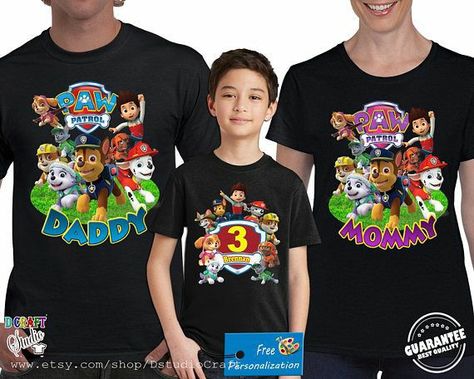 Paw Patrol Shirts, Paw Patrol Birthday Shirt, Paw Patrol Shirt, Sonic Birthday Parties, Sonic Birthday, Paw Patrol Birthday Party, Patrol Party, Paw Patrol Party, Parents Day