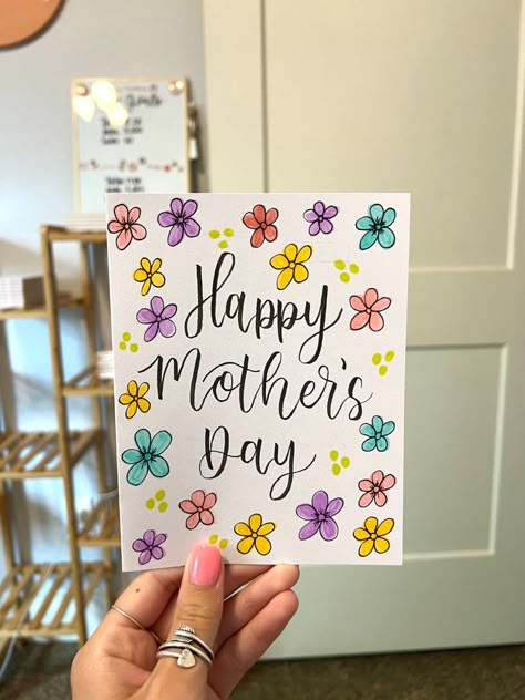 Diy Happy Mothers Day Cards, Hand Drawn Mothers Day Cards, Cute Mothers Day Cards Diy Easy, Mother Day Homemade Cards Easy Diy, Mother’s Day Card Easy, Mother’s Day Homemade Card Ideas, Mothers Day Coloring Cards, Cards Diy Easy, Mothers Day Cards Craft