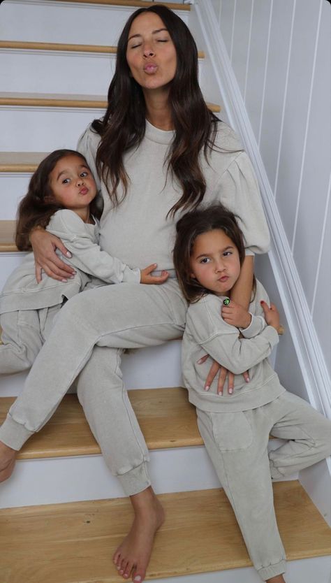 Lounge Wear Family Photos, Family Photos In Sweatpants, Loungewear Family Photos, Sweat Suit Family Photos, Sweats Family Photoshoot, Sweatsuit Family Pictures, Sweatpants Family Photoshoot, Family Sweatsuit Photoshoot, Sweatpants Photoshoot