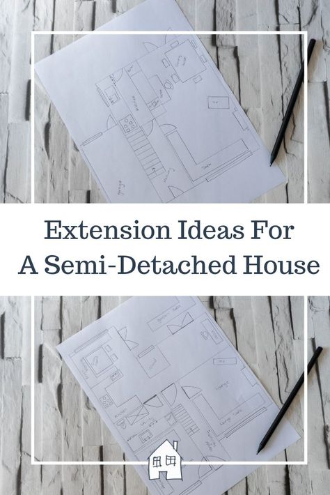 Take a look at our ideas for a semi-detached house extension. Building a side extension on our house will give us so much more room, extending our kitchen, another bedroom, utility room and a new dining room looking out into the garden. #HouseExtension #SemiDetachedExtension #SideExtension #SmallExtension #ExtensionPlans #FloorPlans #SemiDetachedFloorPlans Wrap Around Extension Semi Detached, Side Extension Semi Detached, Semi Detached House Extension, Wrap Around Extension, Gable Window, Extension Plans, House Extension Plans, 1960s House, Side Extension