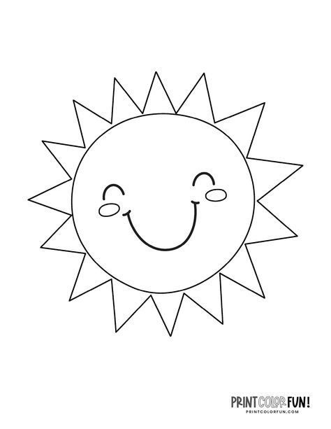 Sun Clip Art Black And White, Outline Pictures For Colouring, Sun Printable Templates, Sun Outline Drawing, Sun Coloring Pages Free Printable, Sun Template Free Printable, Sun Cartoon Drawing, Easy Sun Drawing, Sun Activities Preschool