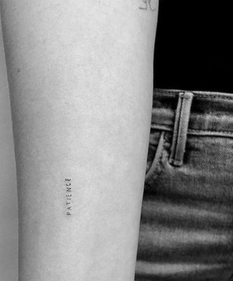 50 Of The Most Meaningful One Word Tattoos To Ink On Your Body Words Are Powerful Quotes, Let Go Tattoos For Women, Meaningful One Word Tattoos, Meaningful One Word, Simple Word Tattoos, Patience Tattoo, Let It Be Tattoo, Small Words Tattoo, Meaningful Word Tattoos