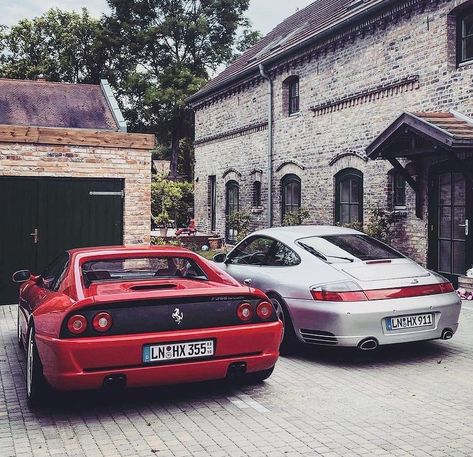 Porsche 996 4s, F355 Ferrari, William Core, Old Ferrari, Ferrari Garage, Garage Goals, 996 Porsche, Porsche 996, Super Luxury Cars