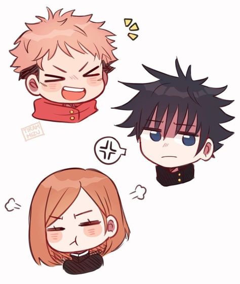 Jujutsu Kaisen Kawaii Chibi, Yuji Doodle, Jjk Chibi Drawing, Yuji Chibi, Chibi Megumi, Anime Stickers Manga, Chibi Face, Images Kawaii, Anime Drawing Books