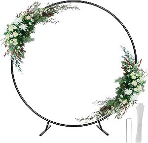 I earn commissions from supported links 🖤 Circle Balloon Arch, Balloon Arch Frame, Circle Arch, Diy Wedding Arch, Arch Frame, Round Backdrop, Easy Christmas Decorations, Metal Circle, Balloon Flowers