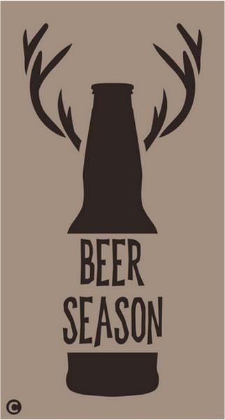 Primitive STENCIL, BEER SEASON Rustic Cabin Camping DEER ANTLERS MAN CAVE | Crafts, Home Arts & Crafts, Decorative & Tole Painting | eBay! Man Cave Paintings, Hunting Man Cave, Koozie Ideas, Hunting Crafts, Beer Season, Fall Craft Fairs, Theater Rooms, Cave Basement, Deer Camp