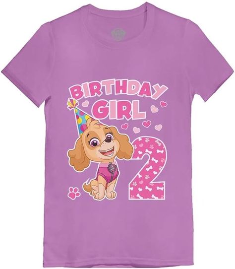 Amazon.com: Paw Patrol Skye 2 Birthday Girl Shirt for Girls Toddler Kids 2nd Birthday Shirt 2T Lavender: Clothing, Shoes & Jewelry Lavender Clothing, 2nd Birthday Girl, Skye Paw, 2nd Birthday Shirt, Girl 2nd Birthday, 2 Birthday, Birthday Girl Shirt, Girl Fits, Girl Shirt