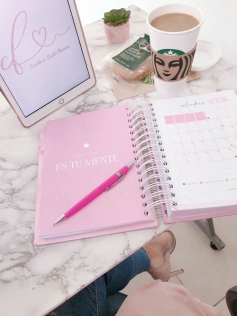 Pink Home Offices, Pink Girlboss, Girly Office, Pink Academia, Pink Planner, Fancy Flowers, Youtube Channel Ideas, Desk Planners, Minnie Mouse Pink