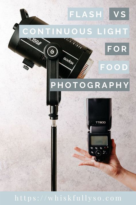 Between flash and continuous lights there are so many options for food photographers. But which is the best? Let's find out! Continuous Lighting Photography, Food Photography Natural Light, Food Photography Lighting Setup, Flash Photography Tips, Food Photography Lighting, Flash Vs, Photography Training, Photography Lighting Setup, Bistro Food