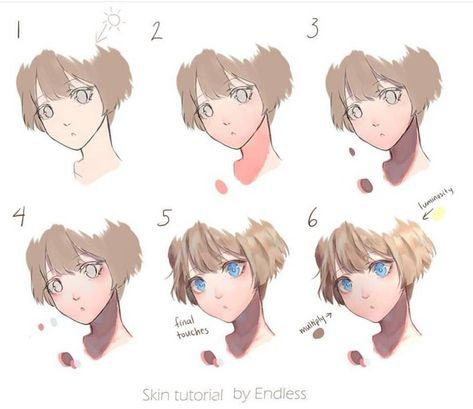 Digital Art Skin Shading, Skin Color Digital Art Tutorial, Art Tutorials Coloring, Coloring Process Digital, Shade Skin Digital, How To Color Anime Skin, How To Shade Anime Skin, Shading Skin Digital, How I Render Skin