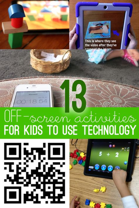 13 activities for kids using technology, but in an off-screen way! Preschool Technology, Best Learning Apps, Technology Activities, Kids Technology, School Technology, Learning Apps, Classroom Technology, Kids App, Fun Activities For Kids