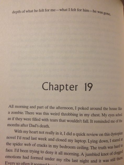 This is a book of mine and when I first read it and got to this part I swear I twitched. This is a widow of a last sentence and it's on the same page at the start of a new chapter! Big no-no, and it's just sloppy. Oh, and the grammar is incorrect for the widow line. The last "he" should be removed. First Chapter Sentences, First And Last Sentence Book Ideas, Starting Sentences For A Book, First And Last Sentences Of Books, First Sentence Of A Book, How To Start The First Chapter Of A Book, Bad Typography, I Zombie, Chapter One