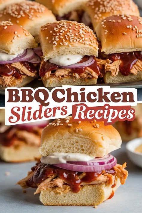 Delicious Bbq Chicken Sliders Recipes For Every Gathering 1 Chicken Sliders Recipes, Bbq Chicken Sliders Recipes, Bbq Chicken Sides, Craving Tasty, Best Bbq Chicken, Sliders Recipes, Sliders Recipes Chicken, Bbq Chicken Sliders, Bbq Chicken Recipes