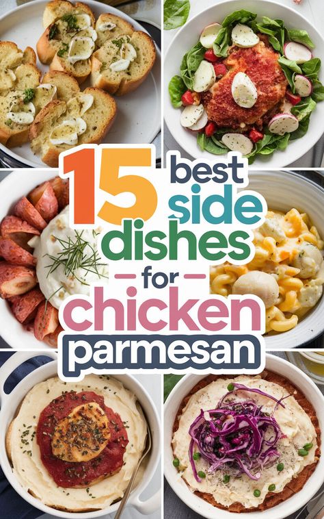 15 Mouthwatering Side Dishes to Serve With Chicken Parmesan 🍝🥗 #chickenparmesan #sidedishes #yum Side Dish With Baked Chicken, Side Dish For Chicken Parmesan, Chicken Dinner Side Dishes, Chicken Parmesan Sides Dishes, Side Dishes For Chicken Parmesan, Sides For Chicken Parmesan, Sides That Go With Chicken, Side Dishes With Chicken, Easy Side Dishes For Chicken