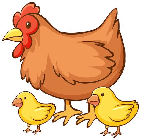 Hen with chicks cartoon on white backgro... | Free Vector #Freepik #freevector #zoo #zoo-cartoon #safari-background #zoo-background Chicken Cartoon Funny, Sunflower Coloring Pages, Avengers Coloring Pages, Avengers Coloring, Farm Animal Coloring Pages, Sunflower Colors, Baby Chickens, Sticker Template