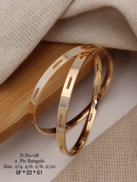 Simple Gold Bangles Indian, Ladies Kada Gold, Kada Design For Women, Kada Design, Amrinder Gill, Simple Gold Bangle, Gold Kada, Silver Bracelet Designs, Jewellery Bangles