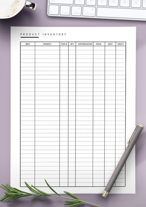 If you run a small business then this stock list template is so important! Using a free printable stock list template will help you keep an inventory of your stock so you know when you are running low. It's always best to keep an eye on your stock rather than getting caught out. Sales Tracker Printable Free, Business Daily Planner, Inventory Management Templates, Business Planner Printables, Small Business Printables, Inventory Sheet, Inventory Printable, Inventory Organization, Business Tracker