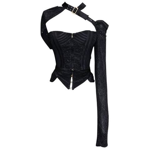 Preowned Fall 2003 Gucci Black Asymetrical Bustier Top By Tom Ford (778.210 HUF) ❤ liked on Polyvore featuring tops, corset, gucci, black, long sleeve tops, strappy top, long sleeve asymmetric top, long sleeve corset top and spaghetti-strap tops Long Sleeve Corset, Gucci Shirts, Corset Tops, Holiday Tops, Shirts Black, Asymmetrical Tops, Kpop Fashion Outfits, Bustier Top, Gucci Black