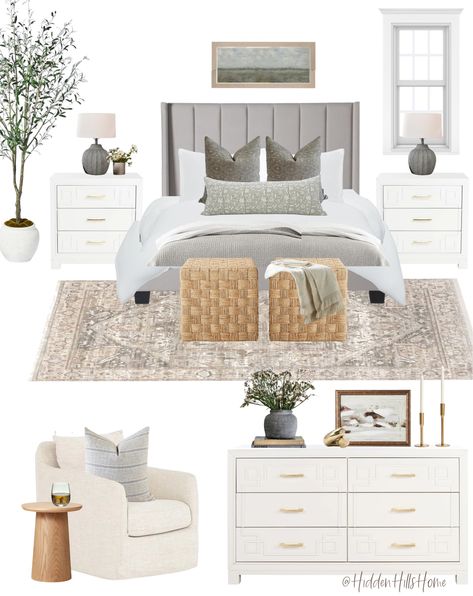 Transitional Bedroom Design, Contemporary Glam, Transitional Bedroom, Transitional House, Gray Bedroom, Master Bedrooms Decor, Remodel Bedroom, Contemporary Bedroom, Bedroom Furniture Sets