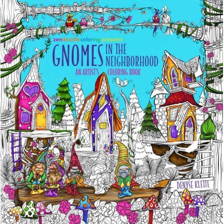 Zendoodle Coloring Presents Gnomes in the Neighborhood Gnomes In The Neighborhood, Denyse Klette, Whimsical Creatures, Mermaid Books, Coloring Book Download, Doodle Coloring, Mermaid Coloring, Print Coupons, Zen Doodle