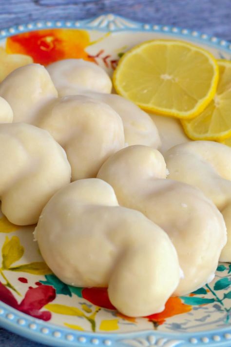 Italian "S" Cookies Italian S Cookies, Delish Italian Lemon Cookies, Lemon Knot Cookies Italian, Italian Walnut Pillow Cookies, Lemon Knot Cookies, Giada De Laurentiis Recipes Italian Lemon Ricotta Cookies, Italian Butter Sprinkle Cookies, Italian Knot Cookies, Boiled Cookies