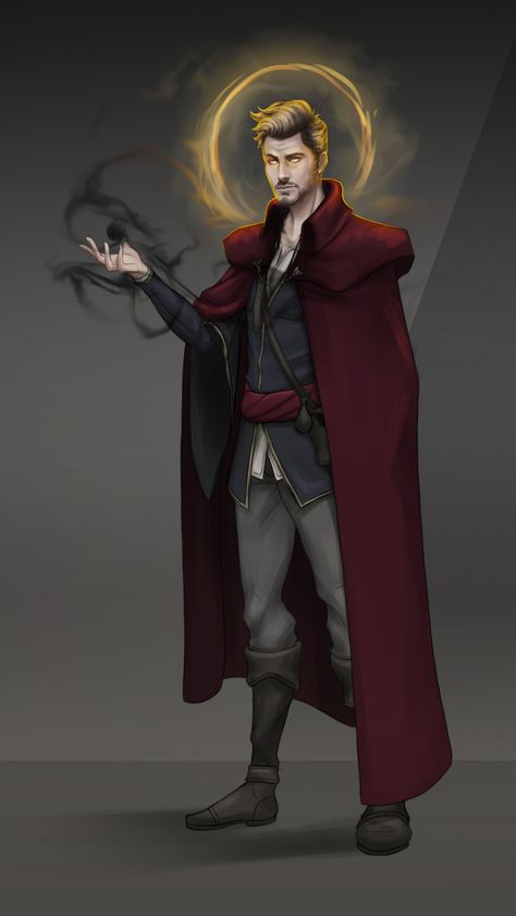 Aasimar Sorcerer by Falkras on DeviantArt Aasimar Sorcerer, Fantasy Gods, Dnd Sorcerer, Arte Monster High, Pathfinder Character, Fantasy Wizard, Character Inspiration Male, Fantasy Magic, Dungeons And Dragons Characters