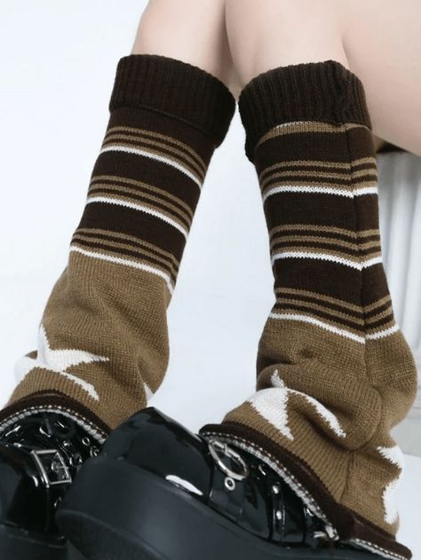 ⚡️Free Shipping 2022 Reverse Star Striped Ankle Flare Leg Warmer Brown ONE SIZE under $17.00 in Socks at AnotherChill.com Online. Style: Casual/Street/Y2K/Sweet/Preppy/Vintage/Punk/Hip Pop. Pattern Type: Geometric. Fabric Content: Acrylic Blend. Length: 54cm. Quantity: 1pair. Occasion: Holiday/Weekend Casual/Going Out/Dating/Festival/Club. ✓2022 SUMMER OUTFITS. Check reviews and buy Reverse Star Striped Ankle Flare Leg Warmer today. Street Y2k, Preppy Vintage, Stretch Mesh Fabric, Trendy Fits, Leg Warmer, Geometric Fabric, Vintage Punk, Retro Summer, Holiday Weekend