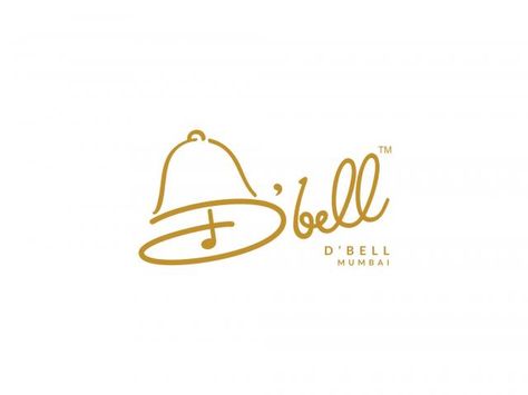 D'Bell Mumbai Bell Logo Design, Bell Logo, Bell Design, Monteverde, Mumbai, Illustrator, Typography, Logo Design, Place Card Holders