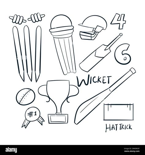 Download this stock vector: Cricket Vector Illustration Vector Icon Cricket sports Item icon Doodle Scribbles Icons - 2WKMK3F from Alamy's library of millions of high resolution stock photos, illustrations and vectors. Cricket Doodle Art, Cricket Drawing Easy, Cricket Doodle, Cricket Drawing, Cricket Vector, Cricket Illustration, Diy Bottles, Sports Vector, Cricket Poster