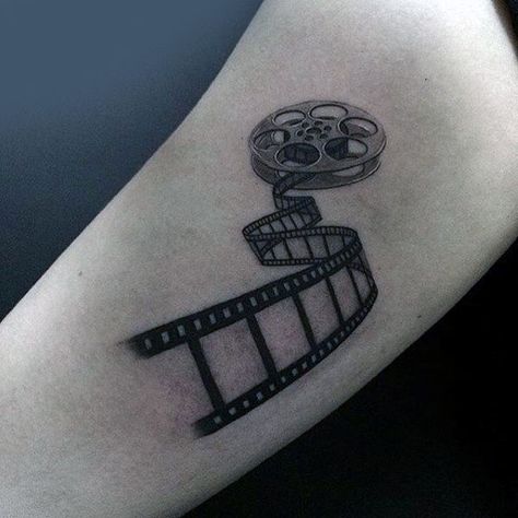 Camera Film Tattoo, Negative Tattoo, Cool Tattoo Designs, Camera Tattoo Design, Photographer Tattoo, Camera Tattoos, Movie Tattoo, Movie Tattoos, Camera Tattoo