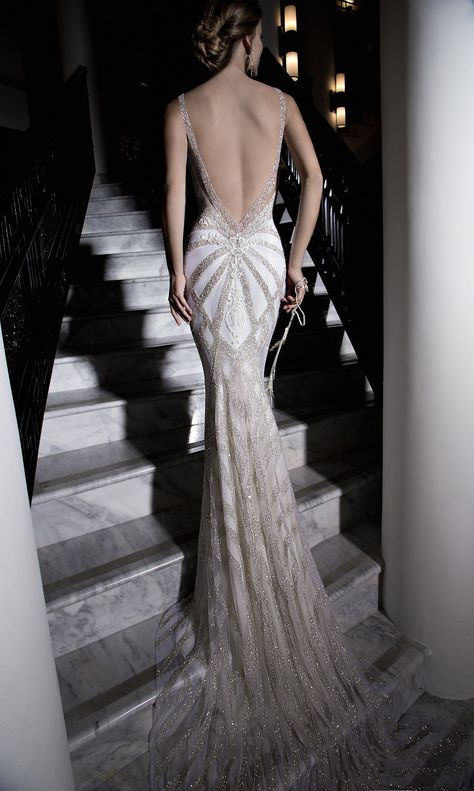 Galia Lahav - katharina The Jazz Age, 2015 Wedding Dresses, Galia Lahav, Geometric Wedding, Jazz Age, Beauty Dress, Silver Glass, Backless Wedding Dress, Art Dress