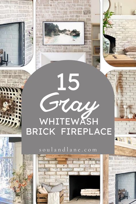 Create a tranquil retreat in your home with our gray whitewash brick fireplace ideas, designed to evoke a sense of serene simplicity. From soft gray hues to subtle whitewash finishes, explore a variety of options that infuse your space with calmness and tranquility. These ideas promise to transform your fireplace into a focal point of elegance and relaxation, where every moment becomes a soothing escape from the hustle and bustle of daily life. Brick Fireplace Decor, White Wash Brick Fireplace, Fireplace Modern Design, How To Whitewash, Brick Fireplaces, Fireplace Facing, White Brick Fireplace, Painted Brick Fireplace, Fireplace Bookshelves