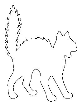 Halloween Cat Pattern, Halloween Templates Free Printable, Halloween Cat Drawing, Doodle Template, Draw Zentangle, Moldes Halloween, Cat Patterns, Halloween Stencils, Halloween Crafts For Toddlers