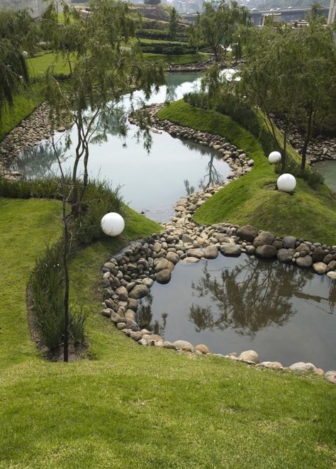 Residential Landscape, Wetland Park, Park Landscape, Landscape Architecture Design, Urban Park, Garden Architecture, Home Garden Design, Full Picture, Fish Ponds