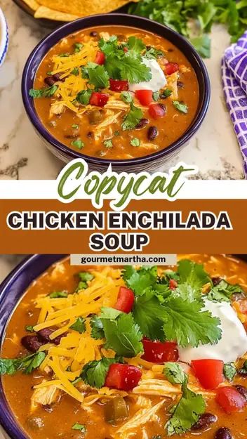 Love that rich and creamy chicken enchilada soup from your favorite restaurant? Now you can make this copycat version right at home! Packed with tender chicken, zesty enchilada sauce, and a perfect blend of spices, it's the ultimate comfort food. Ready to cook? Click for the recipe! #chickenenchiladasoup #copycatrecipe #souprecipe #comfortfood #easyrecipes #dinnerideas #mexicanfood #homemadesoup #soupseason #copycatrecipes Chilis Enchilada Soup, Chicken Soup Seasoning, Creamy Chicken Enchilada Soup, Chili's Chicken Enchilada Soup, Best Chicken Enchilada Recipe, Chicken Enchilada Soup Recipes, Enchilada Soup Recipe, Costco Chicken, Hearty Vegetable Soup