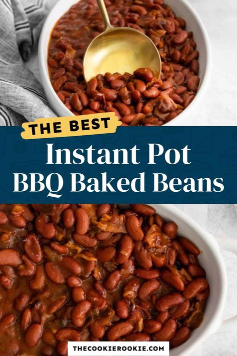 Instapot Baked Beans, Baked Beans Recipe Instant Pot, Boston Baked Beans Recipe Instant Pot, Instant Pot Baked Beans From Scratch, Homemade Baked Beans Instant Pot, Vegan Baked Beans Instant Pot, Baked Beans Instant Pot, Bbq Baked Beans Recipe, Instant Pot Baked Beans No Soak